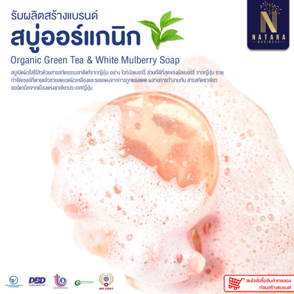 ORGANIC GREEN TEA & WHITE MULBERRY SOAP GS009